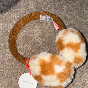Hats Kids Accessories Brown and White Earmuffs